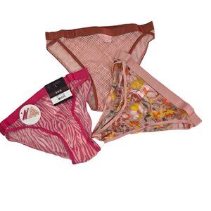 No Boundaries Banded Sheer Mesh Hi-Cut 3-Pack Cheeky Panties – Various Sizes NWT